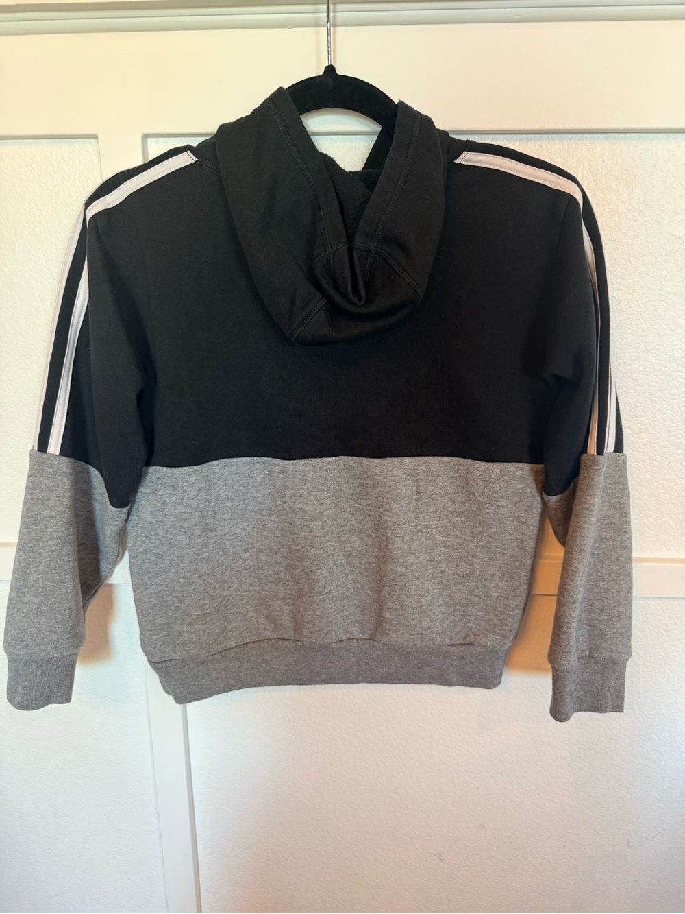 adidas Black & Gray Hoodie with White Logo - Picture 5 of 5